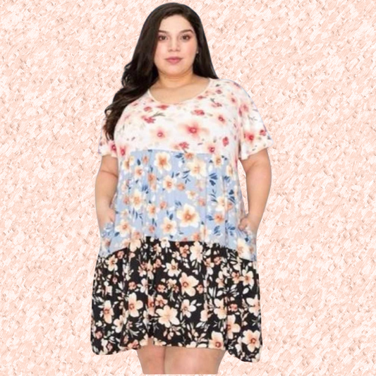 Vestido Estampado Plus.