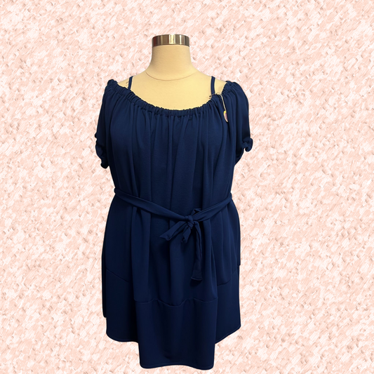 Vestido corto con manga